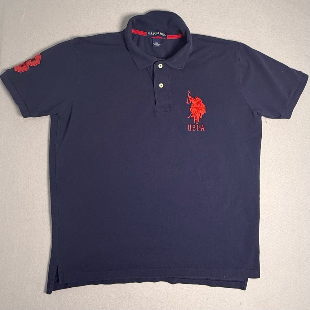 U.S. Polo Assn. Men's Short-Sleeve Shirt with Medium, Classic Navy XL